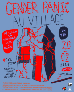 affiche de la journée d'étude Gender Panic au Village